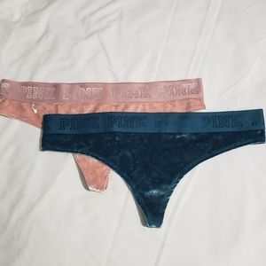 NWOT Victoria's Secret Pink thong panty set